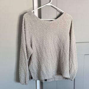 Women's blu pepper Beige Sweater - Crew Neck